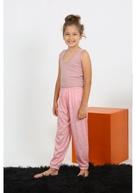 Resim Akbeniz Kız Çocuk Sıfır Kol Gül Kurusu Penye Pijama Takım 20433 Gülkurusu 