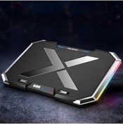 Resim Mc Q8 6 Fanlı Oyuncu Notebook Soğutucu Stand Yükseklik Ayarlanabilir Led Işıklı Al-33650 