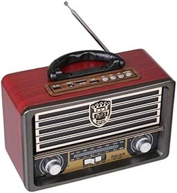 Resim Meier M-113BT Şarjlı Nostaljik Bluetooth Hoparlör Fm Radyo USB/SD/MP3 
