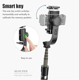 Resim vos versa Q08 Gimbal 360 Derece Taşınabilir Cep Telefonu Ve Kamera Sabitleyici VVE1109 