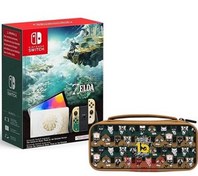 Resim Nintendo Switch Oled The Legend of Zelda: Tears of the Kingdom Özel Seri + Nintendo Monster Hunter Kılıf 