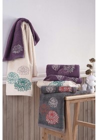 Resim Siena Nakışlı Çeyizlik 6lı Bambu El Yüz Havlusu 50x90 Cm Diğer 