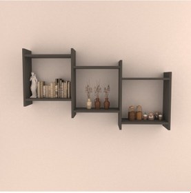 Resim Rafkestir Rain Duvar Rafı Antrasit ( Mat ) 