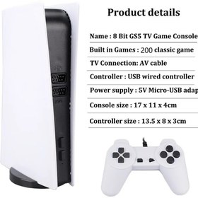 Resim Tv Oyun Konsolu Gs5 Çift Kollu Kablolu 200 Oyun Yüklü Nostaljik Atari 