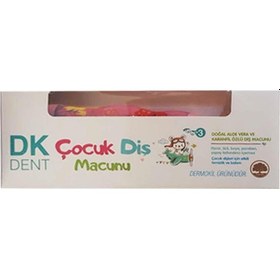 Resim Dermokil DK Dent Çocuk Diş Macunu & Diş Fırçası Pembe 