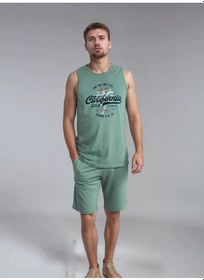 Resim Street İndustries. Baskılı Sporcu Pamuklu Atlet 446578543 Koyu Yeşil 