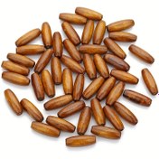 Resim 200 adet 15x7mm Zeytin Şekilli Kahverengi Ahşap Boncuk - DIY Takı Yapımı, Vintage Küpeler, Bilezikler, Kolyeler ve Saç Aksesuarları için Doğal Dokulu Elips Şekilli Boşluk Boncukları, El Yapımı Aksesuarlar, Rustik Tarz, Pürüzsüz Bitiş 