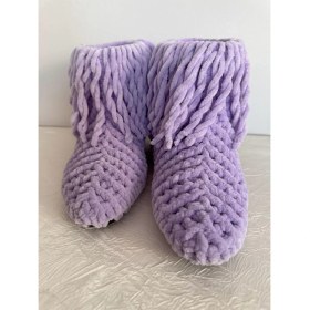 Resim Merut Style El Örgüsü Kadife Ip Püsküllü Ev Botu Panduf 