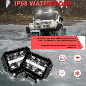 Resim Space Offroad Sis Lambası 11,5 x 8 x 9cm Beyaz-Amber Gündüz Ledli 28W 12-80V Adet/ LASS352 