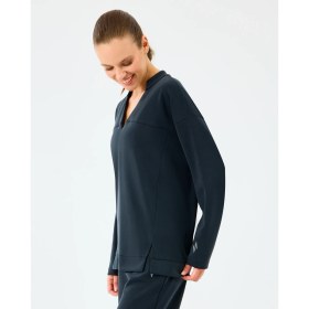 Resim Skechers W Soft Touch V Neck Asymmetric Sweatshirt Kadın Siyah Sweatshirt S2520064-3817 