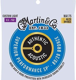 Resim Martin & Co MA175 Akustik Gitar Teli 11-52 Custom Light 