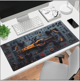 Resim 70x30 Cm Formula Yarış Arabası Tasarımı Kaydırmaz Taban Speed Yüzey Oyuncu Mouse Pad Gaming 