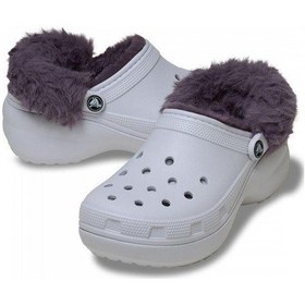 Resim Crocs Classic Platform Fuzz Lined Clog Frosted Grape Terlik 212854-5bo Lila - Mor 