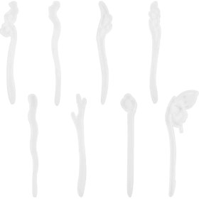 Resim Dadata 8pcs Açık Saç Tokası Kalıp Saç Çubuğu Silikon Kalıp Kalıp Kalıplar Reçine Mücevher Reçine Pimi Saç Pimi Yapmak Dıy Zanaat (Yurt Dışından) 