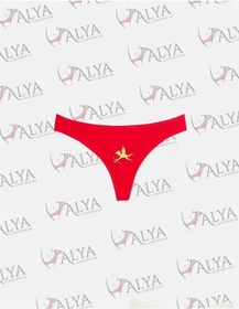 Resim Alya Underwear Yeni Yıl Temalı Baskılı String, Kırmızı Tanga Külot Aşk Tanrısı Tekli Paket Kırmızı At Baskılı 