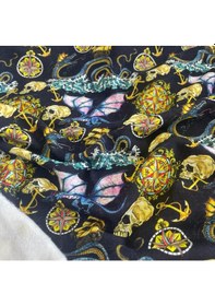 Resim 3 İplik Baskılı Kumaş Ejderha Çok Renkli 