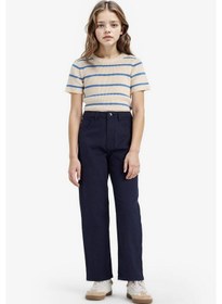 Resim Defacto Kız Çocuk Straight Fit Geniş Bol Paça Cepli Pamuklu Okul Pantolonu C9471a825aunv253 Lacivert 
