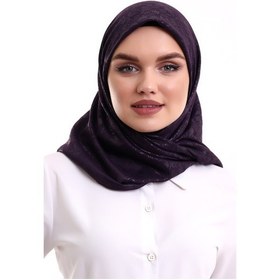 Resim Kofra Desenli Baş Örtü - Mor 