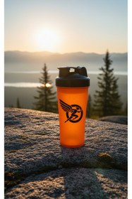 Resim OKTORIA 2’li Shaker Seti - Filtreli, Sızdırmaz Protein ve Supplement Karıştırıcı - Turuncu / Siyah 
