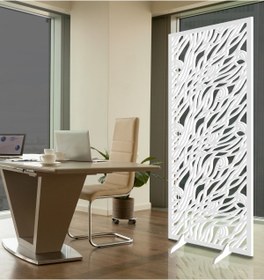 Resim Liar Dekor Liar Ahşap Seperatör (Paravan) - KSP-97 - (18 mm) - (100 cm x 210 cm) - (Beyaz) 