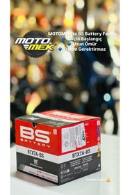 Resim Motomek PEUGEOT 125 Django Django 150 Django 50 SpeedFight 2 Tweet 125 UYUMLU BS BATTERY BTX7A-BS MOTOSİKLE 