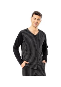 Resim Erdem Siyah Erkek Kışlık Pijama Takımı 2022-12 Siyah 