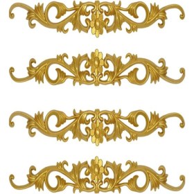 Resim Bazaar Avm Dekoratif Poliüretan Tavan-Duvar-Mobilya -Dekor-Kapı Papatya 4 Lü Motif Set (10 cm x 65 Cm) 