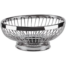 Resim Paslanmaz Oval Ekmek Ve Meyve Sepeti 02 Ahşap 