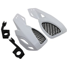 Resim 24cm Motosiklet Handguard Kawasaki Suzuki Honda Yamaha Moto Dirt Bike Atv'leri Mount Kit Bisiklet Beyaz 