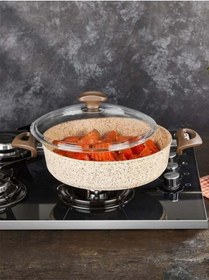 Resim Creamy Sığ Tencere 22 Cm Krem 