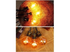 Resim Edison G95 Flamanlı Rustik 6W LED Ampul 10'lu Dekoratif Vintage Aydınlatma 