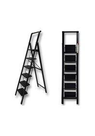 Resim Endokon Tutma Kollu Şık Alüminyum Merdiven 6 Basamaklı - Geniş Basamak, Kalın Profil 