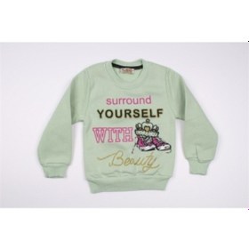 Resim Kız Çocuk Üst Sweatshirt Bluz (516622931) Yeşil 