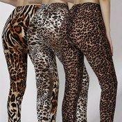 Resim 3'lü Paket Kadınlar İçin Yüksek Esneklikte 7/8 Boy Leopar Desenli Karın Kontrollü Kalça Kaldıran Tayt - Tam Boy Pantolon, Tüm Mevsimler İçin, Makinede Yıkanabilir (İç Çamaşırı Dahil Değildir) - Günlük Kullanım İçin Pantolon Değil 
