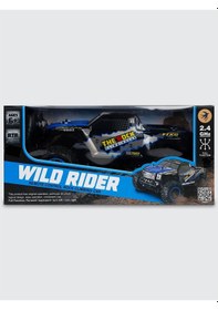 Resim Şarjlı 1:10 Rc Dev Off-road Araba 15km/h Hızlı Arazi Aracı 40 Cm - Mavi 