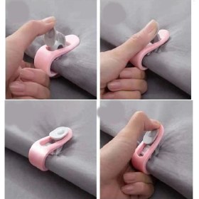 Resim 4 Adet Mandallı Iğnesiz Yorgan Kılıfı Nevresim Sabitleme Klips Takımı 