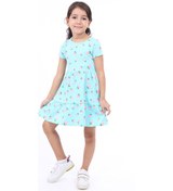 Resim Toontoy Kız Çocuk Baskılı Elbise Mint Yeşili 