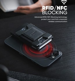 Resim Minimalist İnce Açılır Kredi Kartı Tutucu, 12 Kart Kapasiteli RFID Engelleyici Alüminyum Cüzdan - Kahverengi 