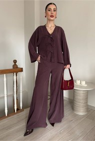 Resim YK FASHION Bağlama Detaylı Kimono Takım 