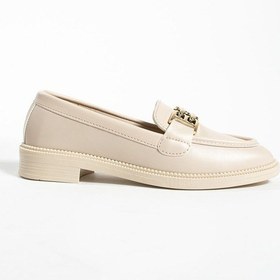 Resim Tegan Kadın Loafer Makosen Casual Toka Detay Günlük Ayakkabı Bej 
