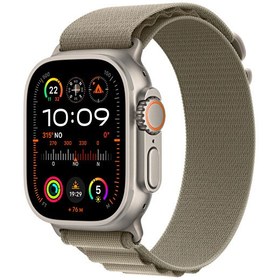 Resim Apple Watch Ultra 2 Gps + Cellular 49mm Titanyum Kasa ve Olive Alpine Medium Loop Apple