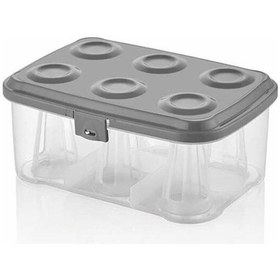 Resim Urve Çaybardağı Taşıma Kabı 6 Bölmeli 3370 Şeffaf 