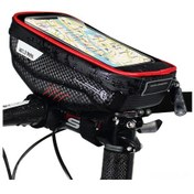 Resim Xindoker Kırmızı Bisiklet Ön Çerçeve Çantası - Sert Kasa, Su Geçirmez, Dokunmatik Ekran, 1l Hacim, Fiyatlı Malzeme İle Bisiklet Turları İçin Kırmızı 