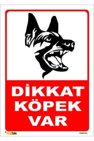 Resim vizyon trafik Dikkat Köpek Var 50x70 Cm Dekota 3 Mm 