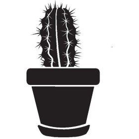 Resim Saksı Çiçeği Kaktüs Oto-motor-laptop-duvar-dekor Tip 5 30 X 51 Cm 
