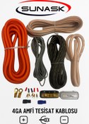 Resim Sunask Sn-4ga 4ga Profesyonel Set Kablo Amfi Set Kablo 1. Sınıf Kalite Ekstra Kalın profesyonel seri 