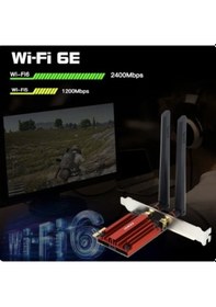 Resim Fenvi AX210 Wi Fi 6E 5374 Mbps Tri-Band 2.4G / 5G / 6Ghz Kablosuz PCI-E Adaptörü 
