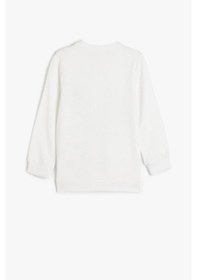 Resim Koton Erkek Çocuk Dinozorlu Sweatshirt Şardonlu Uzun Kollu Bisiklet Yaka 001 