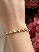 Resim Pembe Zirkon Detaylı Bileklik 