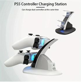 Resim Challenger Siyah Ps5 Kontrolcu Sarj Standi Ciftli Sarj Dock Istasyonu Playstation 5 İcin 